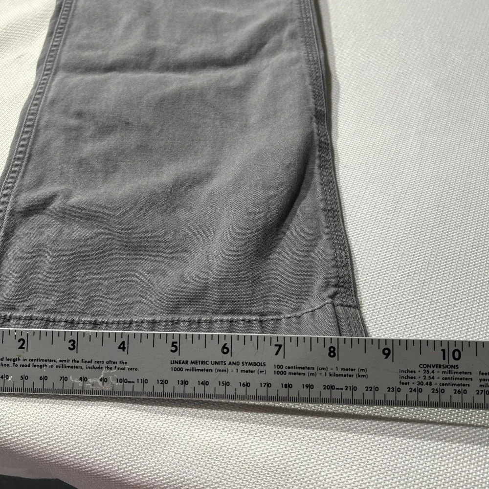 Carhartt Rugged Flex Pants Mens 34x34 Relaxed Fit Gray Canvas Work 102291